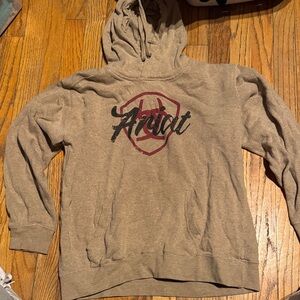 Ariat Brown Hoodie with Red and Black Logo